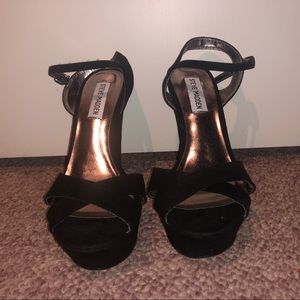 Steve Madden Black Heels Size 7